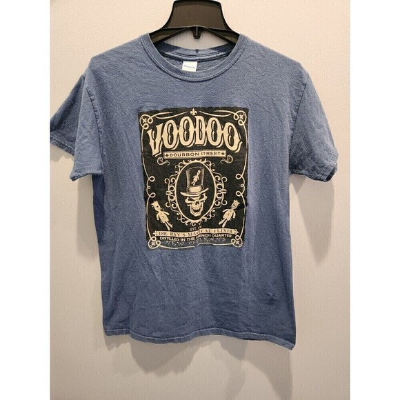 Gildan Other - VooDoo Bourbon Street Graphic T Shirt Sz M 100% Cotton Short Sleeve, Pre Loved
